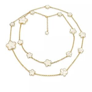 Elegant Rose Gold Floral Necklace